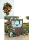 Detalle del tablero de una recepción nupcial adornada con flores